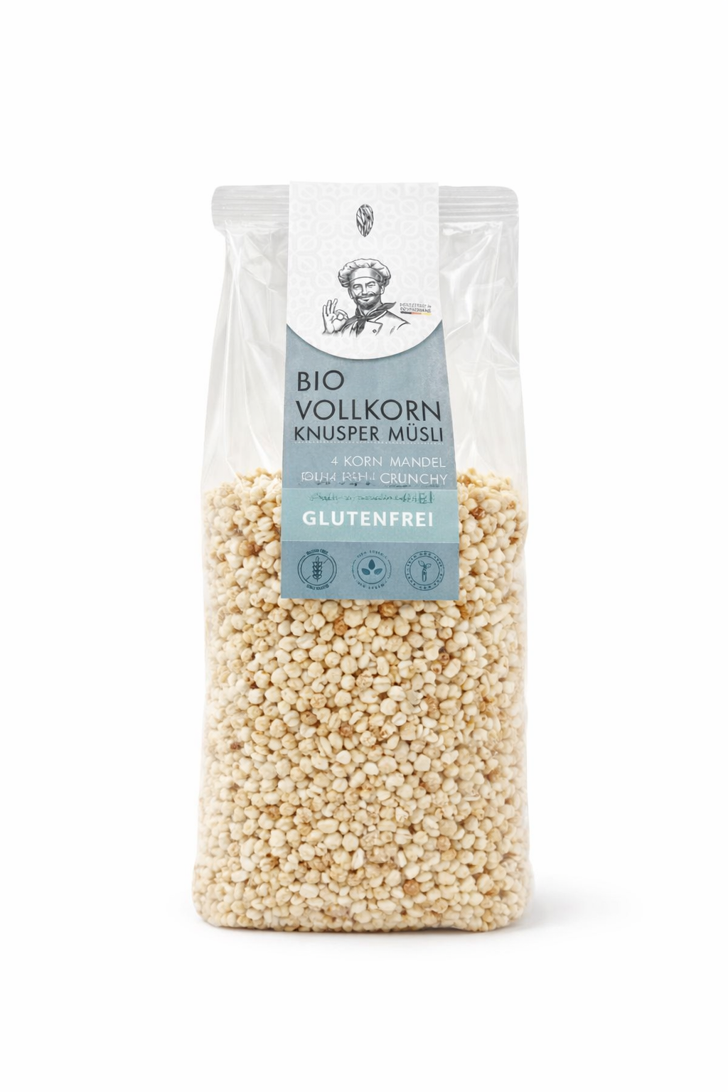 Glutenfreies Bio Müsli 4-Korn Mandel Crunchy - 250g